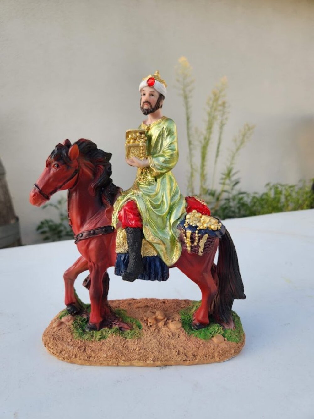 Beautiful Wise Man Nativity Replacement Figurine King Melchior Horse Christmas